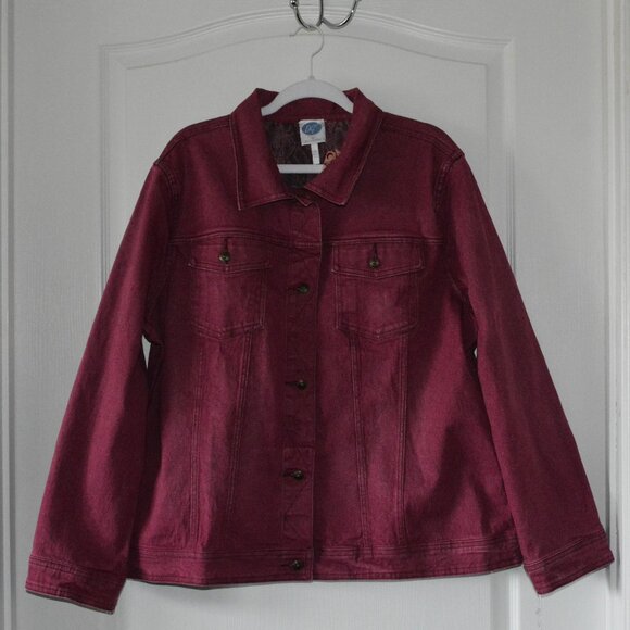 DG2 by Diane Gilman Women's Denim Jacket Reversible size 2X - Picture 1 of 11